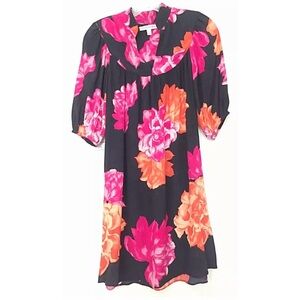 Banana Republic Timeless Painterly Floral Midi Dress | Size 0